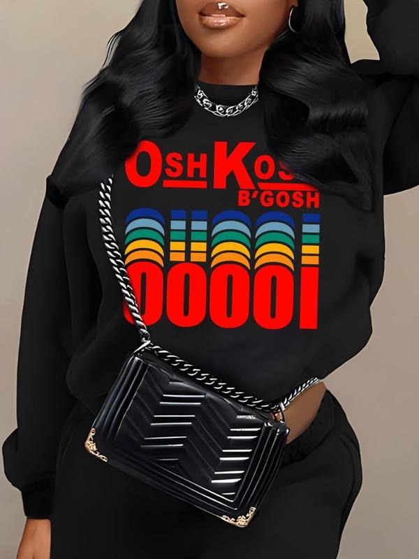 Letter Print Round Neck Casual Crew Daily Outdoor - Adult & Kids T-Shirts, Sweatshirts & Hoodies apparel design preview 1