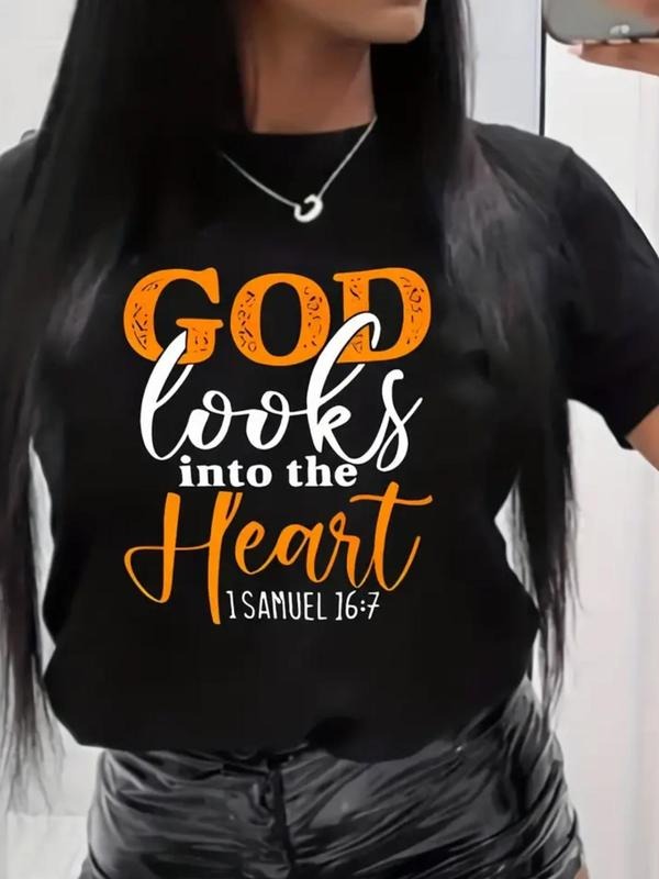 Letter Print Round Neck Short Sleeve Casual Crew - Adult & Kids T-Shirts, Sweatshirts & Hoodies apparel design preview 1