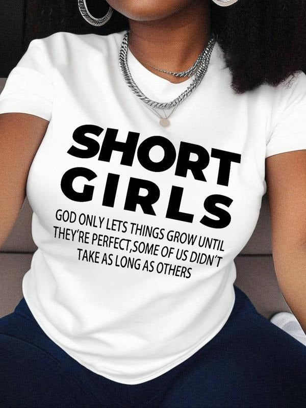 Letter Print Round Neck Casual Crew Short Sleeve - Adult & Kids T-Shirts, Sweatshirts & Hoodies apparel design preview 1