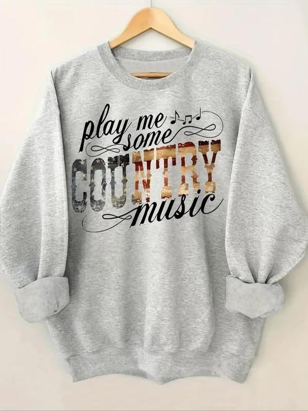 Letter Print Round Neck Casual Crew Fall Winter - Adult & Kids T-Shirts, Sweatshirts & Hoodies apparel design preview 1