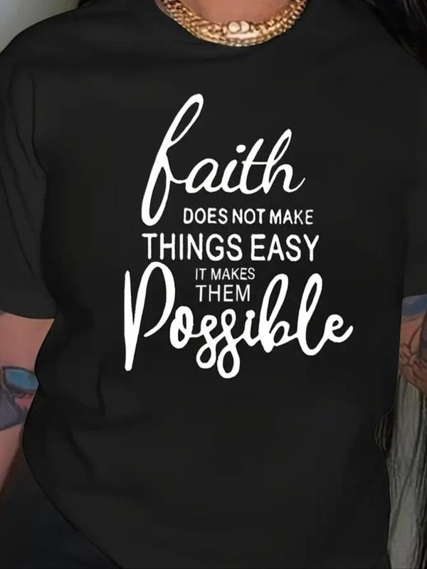 Letter Print Round Neck Casual Short Sleeve Summer - Adult & Kids T-Shirts, Sweatshirts & Hoodies apparel design preview 1