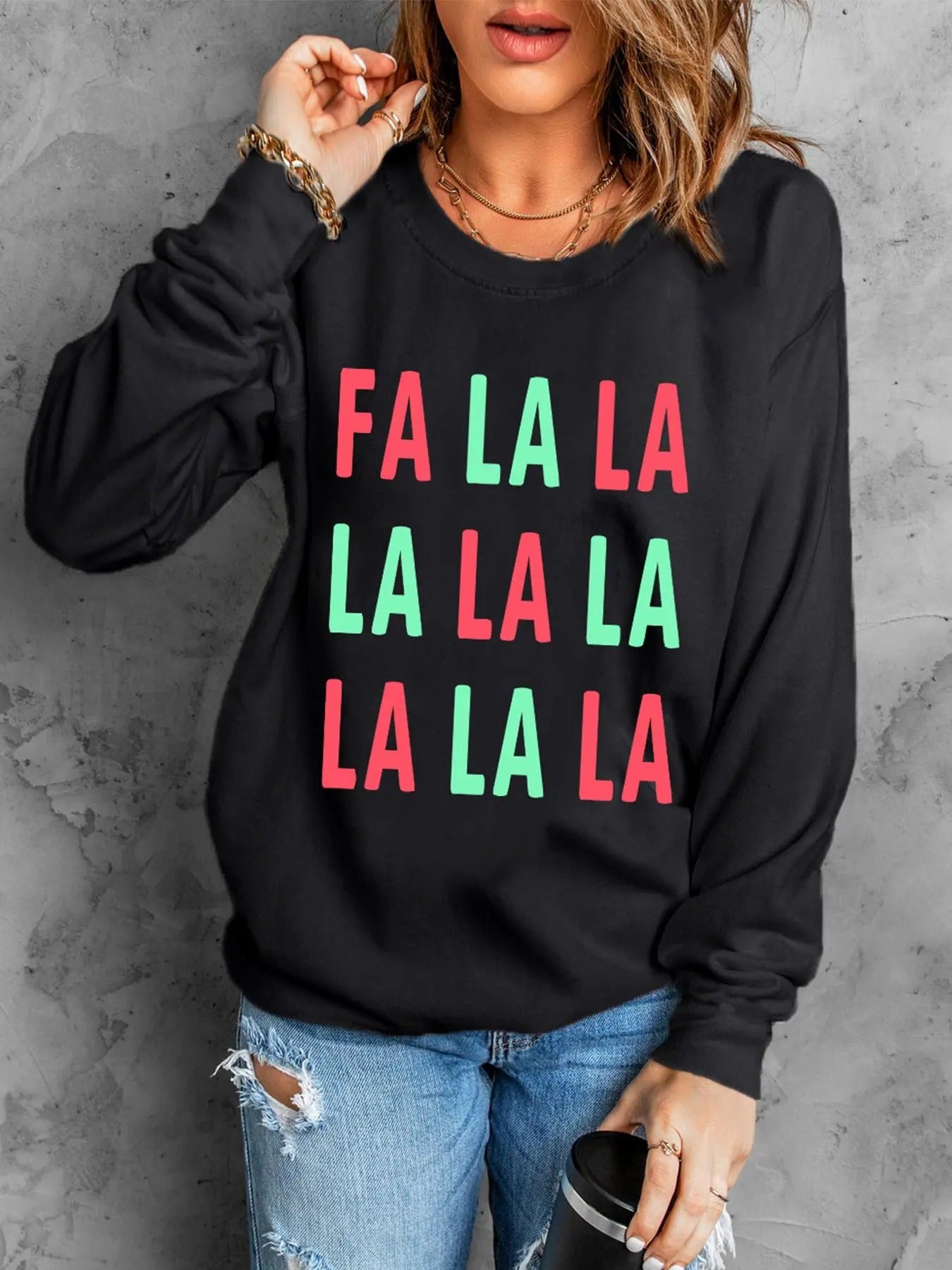 Letter Print Round Neck Casual Crew Spring Top Daily - Adult & Kids T-Shirts, Sweatshirts & Hoodies apparel design preview 1