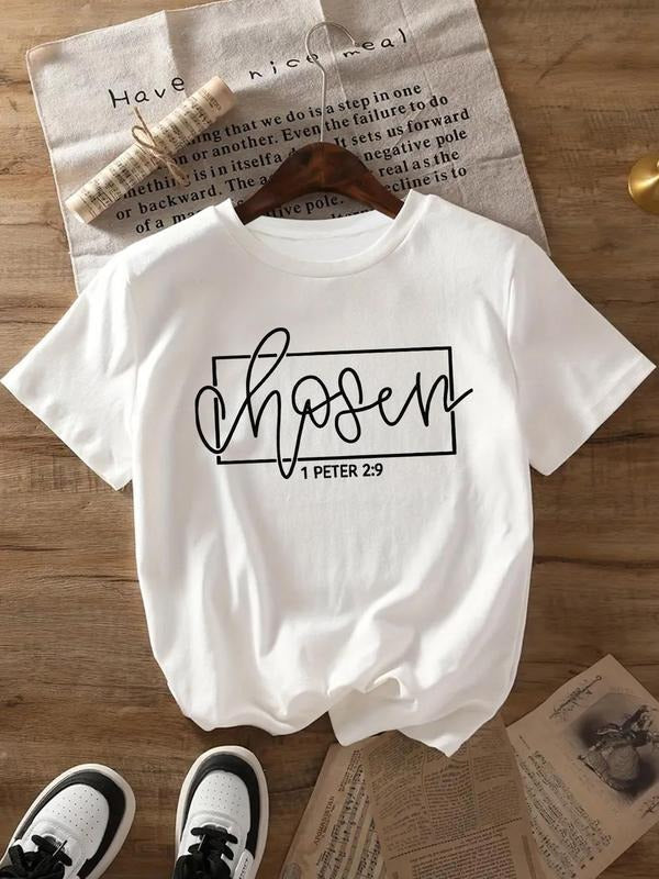Letter Print Round Neck Casual Short Sleeve Crew - Adult & Kids T-Shirts, Sweatshirts & Hoodies apparel design preview 1