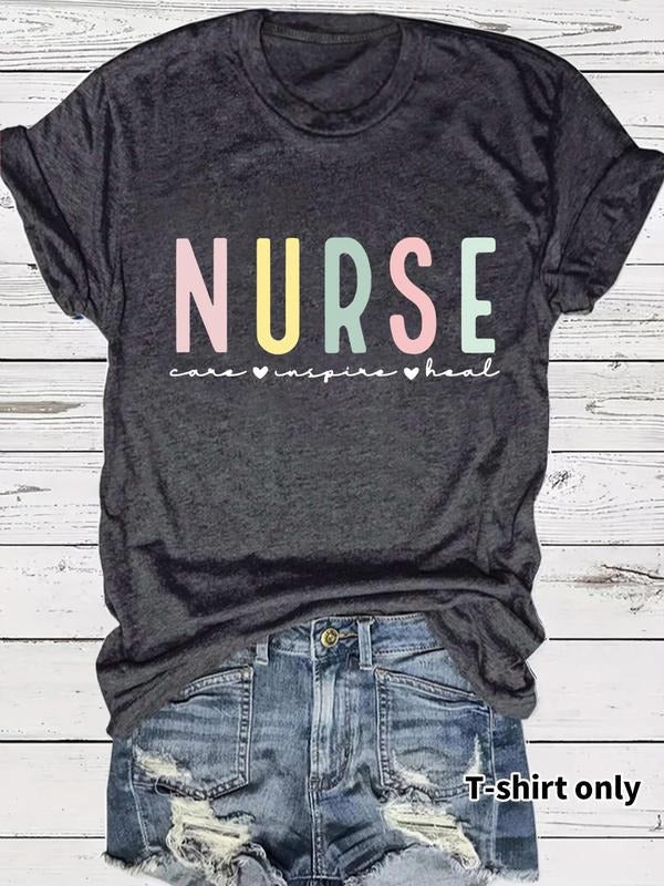 Letter Print Round Neck Casual Short Sleeve Crew - Adult & Kids T-Shirts, Sweatshirts & Hoodies apparel design preview 1