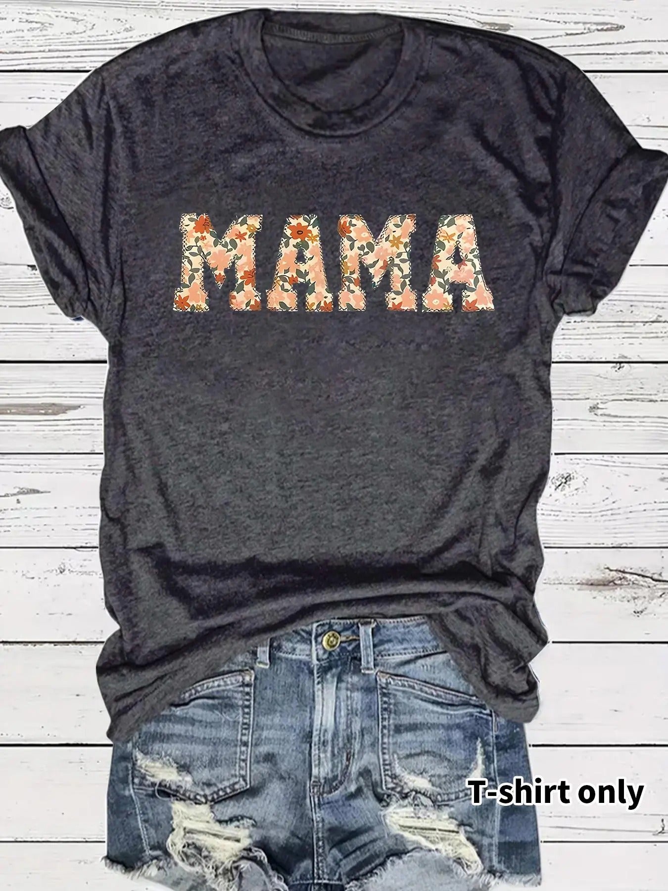 Letter Print Round Neck Casual Short Sleeve Crew - Adult & Kids T-Shirts, Sweatshirts & Hoodies apparel design preview 1