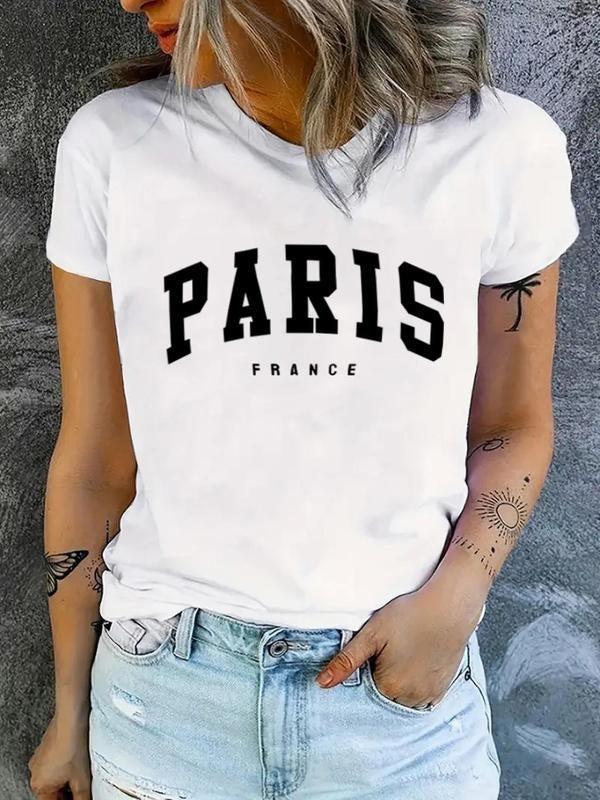 Letter Print Round Neck Casual Short Sleeve Crew - Adult & Kids T-Shirts, Sweatshirts & Hoodies apparel design preview 1