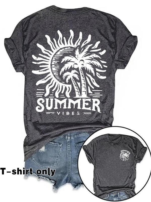 Letter Print Round Neck Casual Short Sleeve Crew - Adult & Kids T-Shirts, Sweatshirts & Hoodies apparel design preview 1