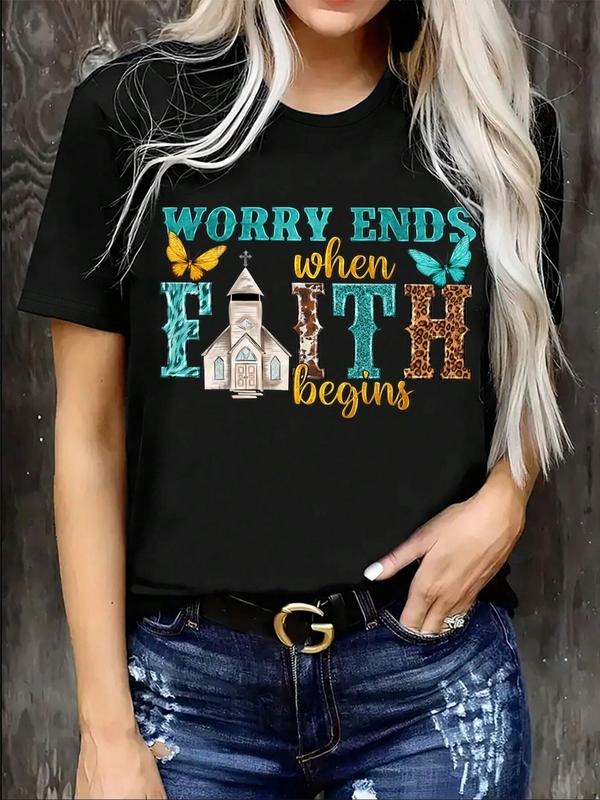 Letter Print Round Neck Casual Short Sleeve Daily All - Adult & Kids T-Shirts, Sweatshirts & Hoodies apparel design preview 1