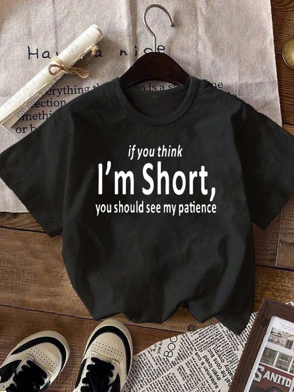 Letter Print Round Neck Casual Crew Short Sleeve - Adult & Kids T-Shirts, Sweatshirts & Hoodies apparel design preview 1