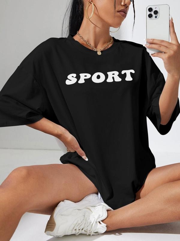 Letter Print Round Neck Casual Crew Daily Vacation - Adult & Kids T-Shirts, Sweatshirts & Hoodies apparel design preview 1