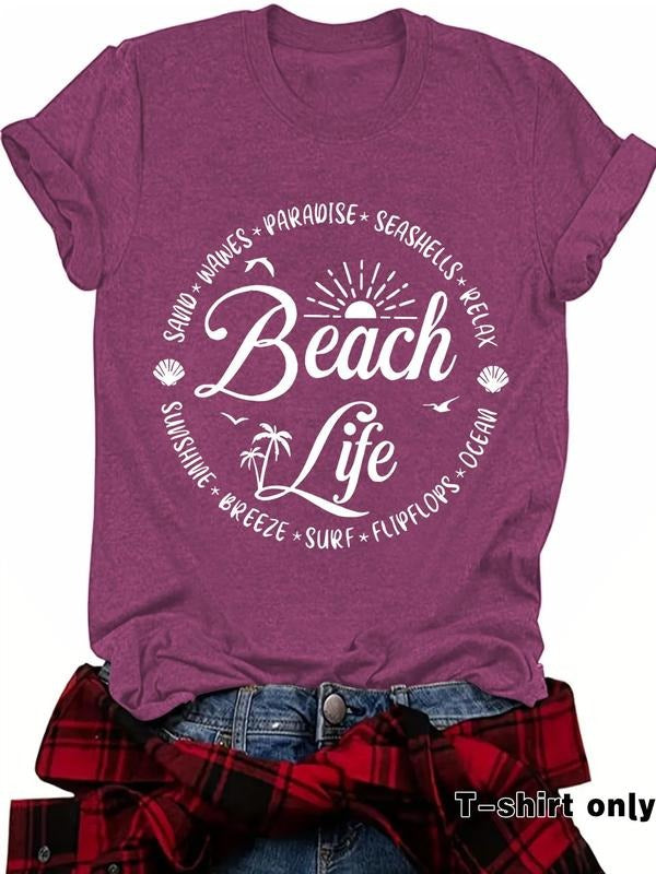 Letter Print Round Neck Vintage Casual Short Sleeve - Adult & Kids T-Shirts, Sweatshirts & Hoodies apparel design preview 1