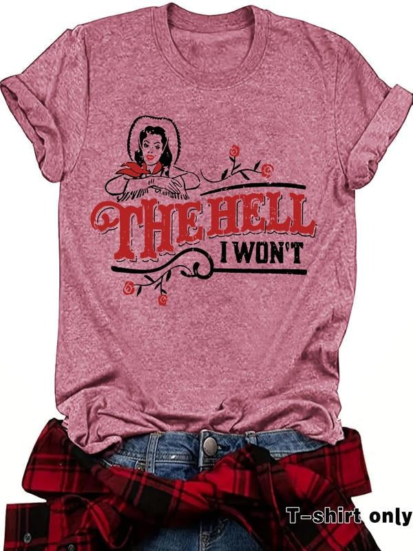 Letter Print Round Neck Vintage Casual Short Sleeve - Adult & Kids T-Shirts, Sweatshirts & Hoodies apparel design preview 1