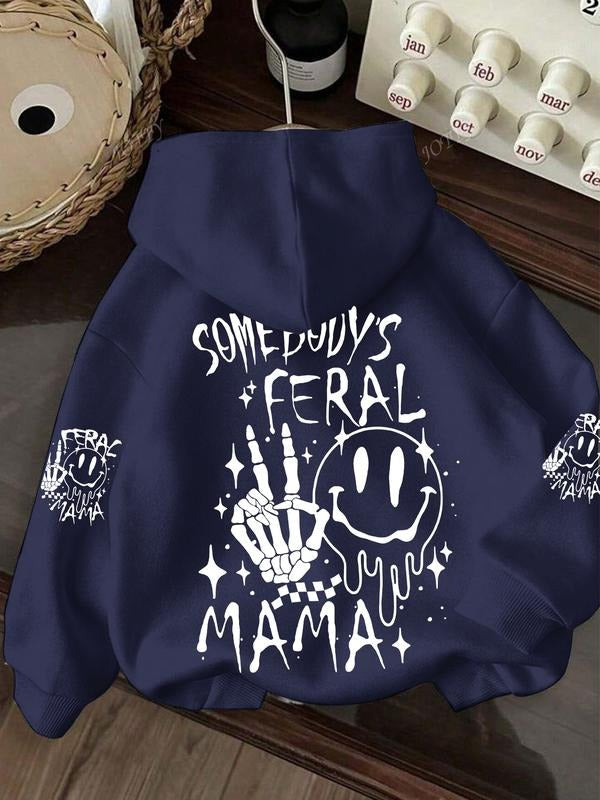 Loose Fit Floral Halloween Skull Casual Fall Winter - Adult & Kids T-Shirts, Sweatshirts & Hoodies apparel design preview 1