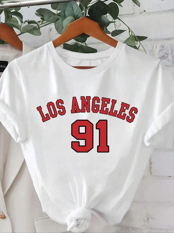 Los Angeles Number 91 Print Round Neck Casual Crew - Adult & Kids T-Shirts, Sweatshirts & Hoodies apparel design preview 1