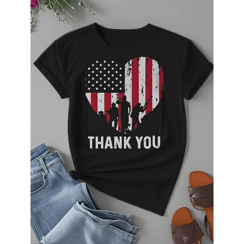 Memorial Day Patriotic Thank You Veterans American - Adult & Kids T-Shirts, Sweatshirts & Hoodies apparel design preview 1