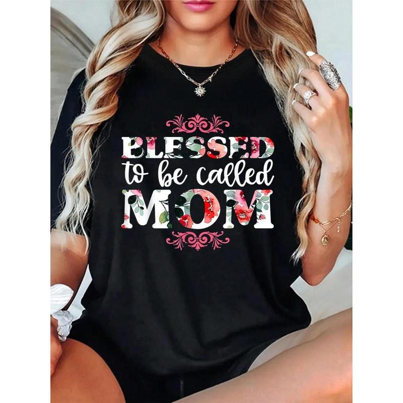 Blessed Be Called MOM Floral Print Casual Short - Adult & Kids T-Shirts, Sweatshirts & Hoodies apparel design preview 1