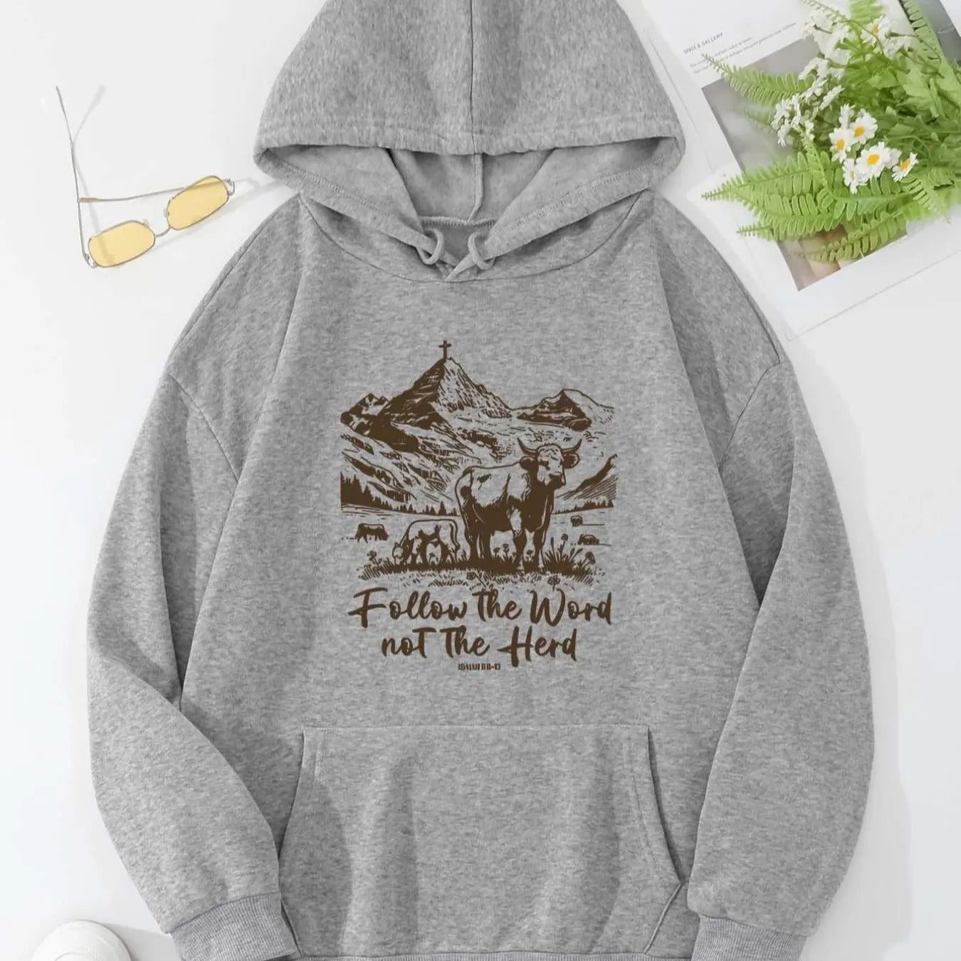 Mountain Letter Print Drop Shoulder Casual Drawstring - Adult & Kids T-Shirts, Sweatshirts & Hoodies apparel design preview 1
