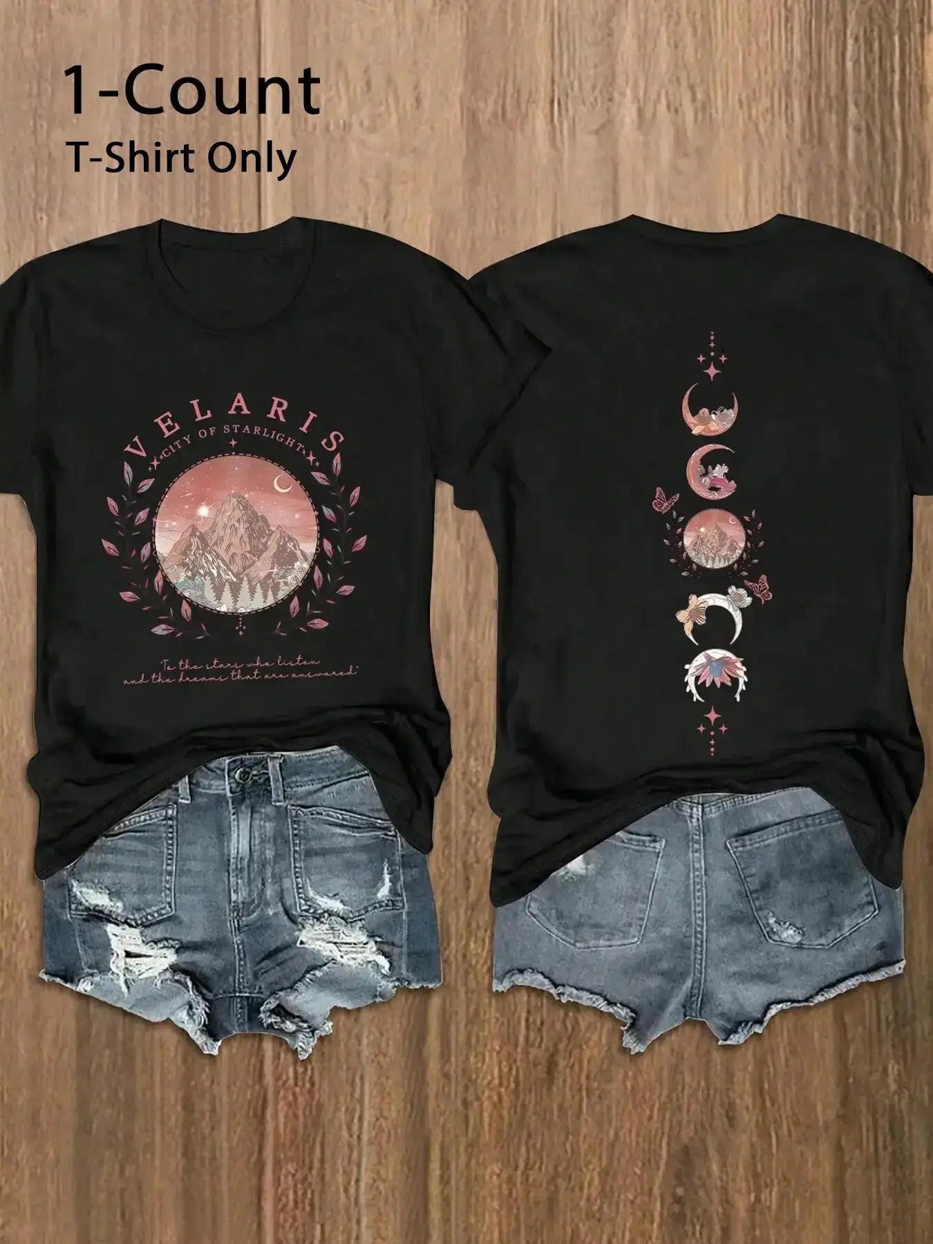 Mountain Letter Print Round Neck Casual Crew Short - Adult & Kids T-Shirts, Sweatshirts & Hoodies apparel design preview 1