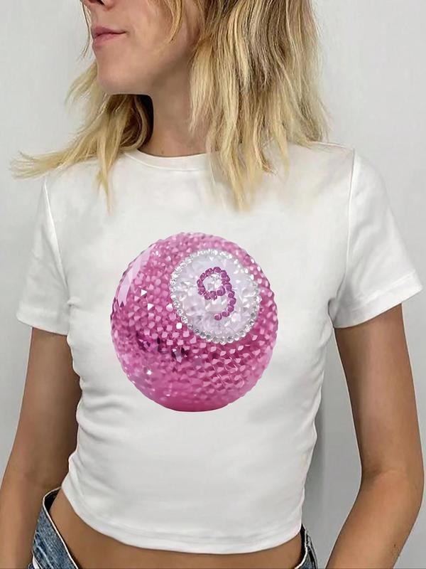 Number 9 Ball Print Short Sleeve Casual Round Neck - Adult & Kids T-Shirts, Sweatshirts & Hoodies apparel design preview 1