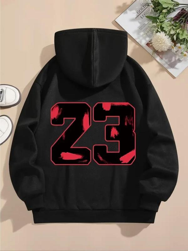 Number Print Drawstring Pocket Casual Hooded Spring - Adult & Kids T-Shirts, Sweatshirts & Hoodies apparel design preview 1