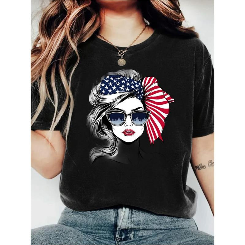 Patriotic Round Neckline Short Sleeve American Flag - Adult & Kids T-Shirts, Sweatshirts & Hoodies apparel design preview 1