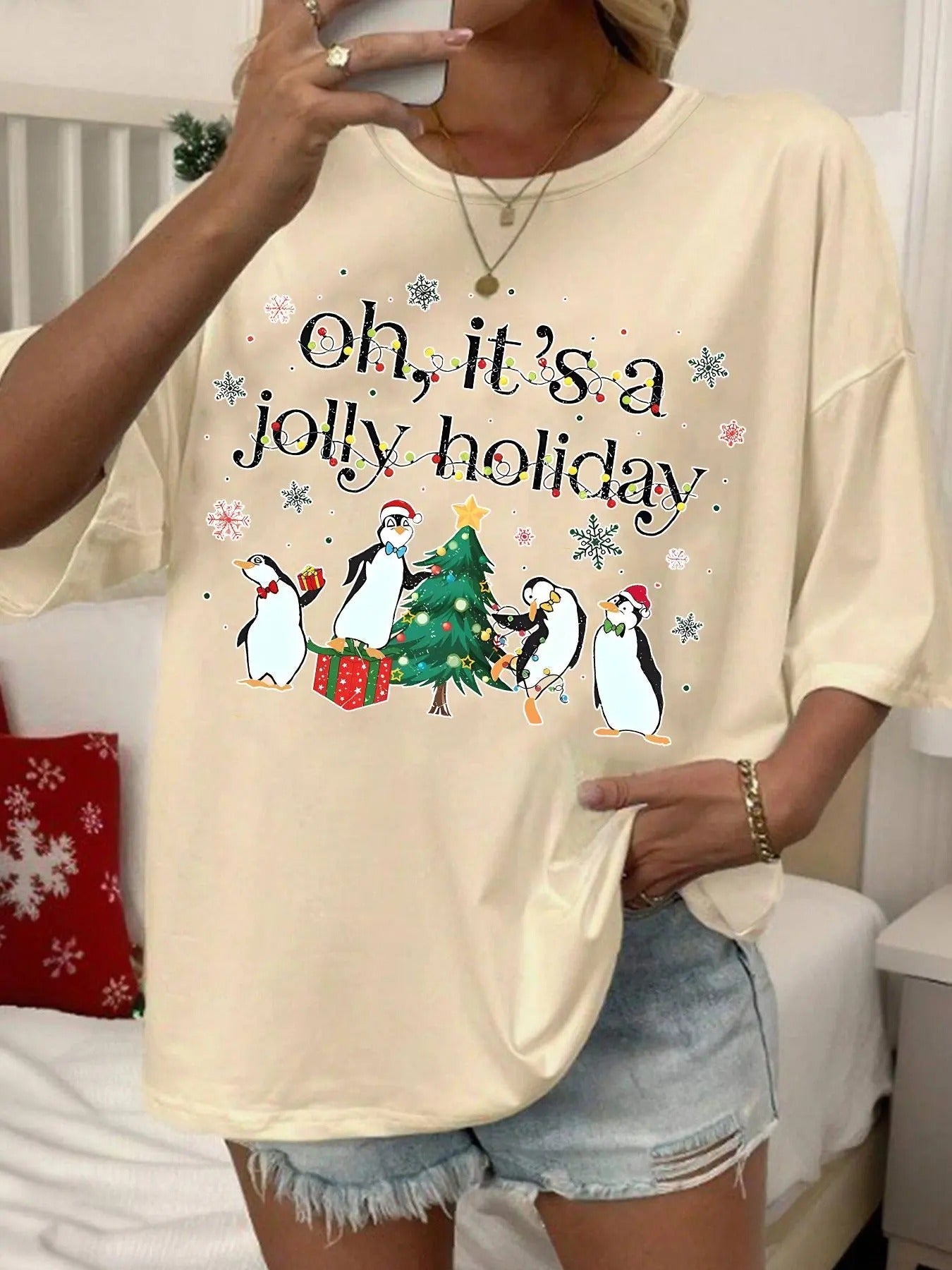 Penguin Letter Print Round Neck Casual Short Sleeve - Adult & Kids T-Shirts, Sweatshirts & Hoodies apparel design preview 1
