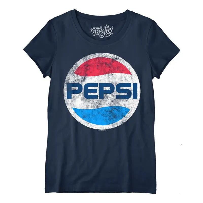 Pepsi Logo Scoopneck Navy - Adult & Kids T-Shirts, Sweatshirts & Hoodies apparel design preview 1