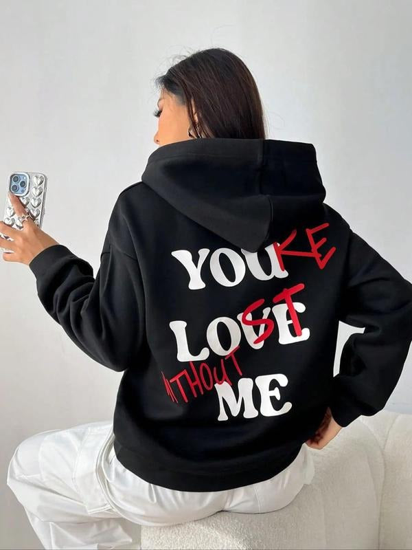 Personalized Letter Print Drop Shoulder Drawstring - Adult & Kids T-Shirts, Sweatshirts & Hoodies apparel design preview 1