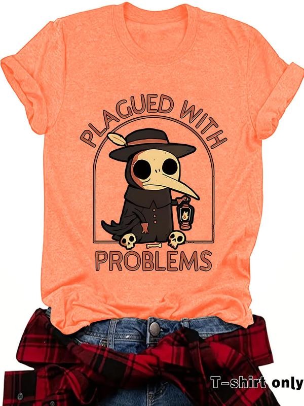 Plague Doctor Print Round Neck Casual Short Sleeve - Adult & Kids T-Shirts, Sweatshirts & Hoodies apparel design preview 1