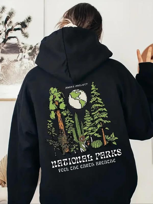 Plants Letter Print Casual Comfy Hooded Daily Clothes - Adult & Kids T-Shirts, Sweatshirts & Hoodies apparel design preview 1