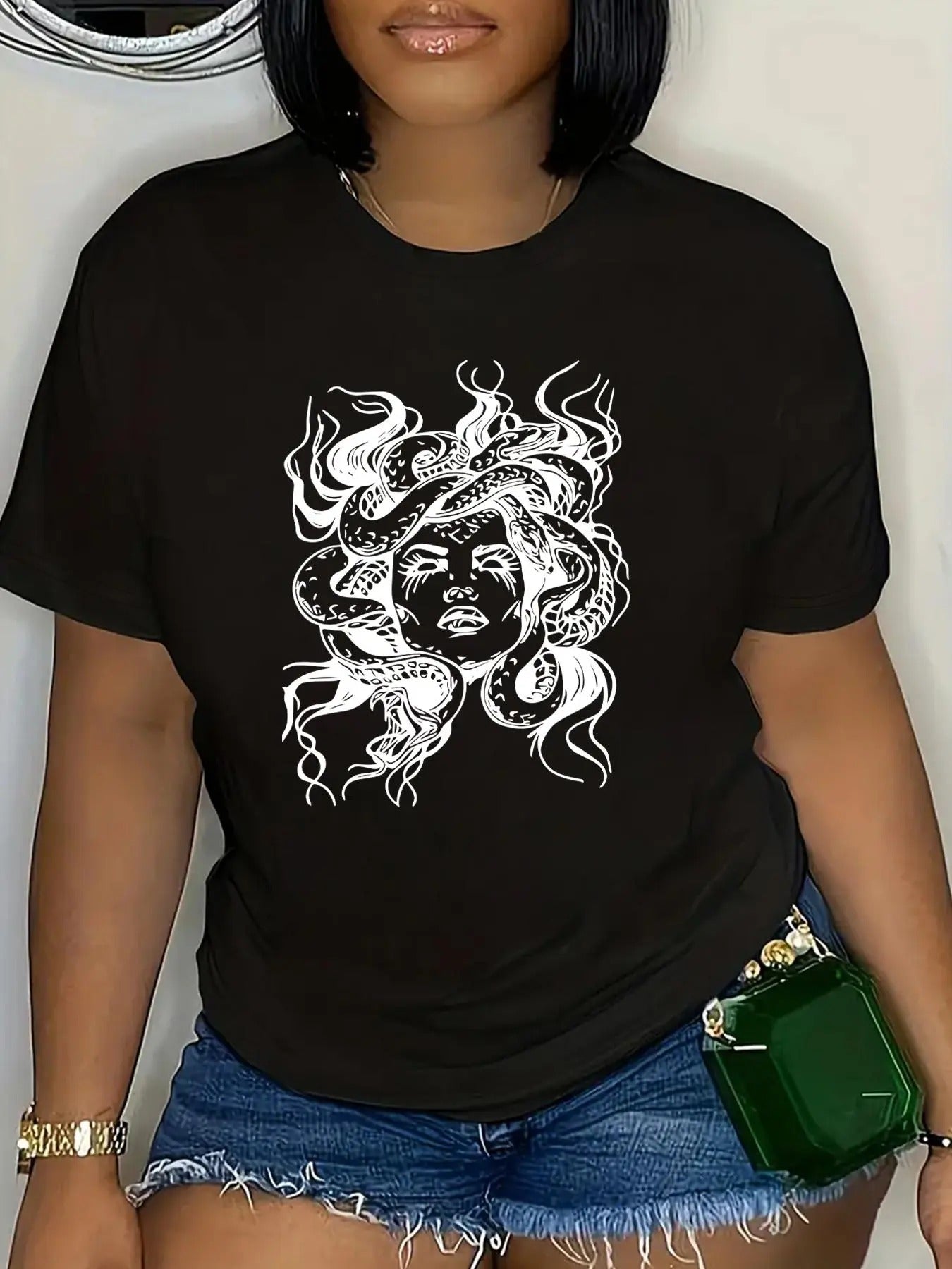 Plus Size Figure Print Round Neck Casual Short Sleeve - Adult & Kids T-Shirts, Sweatshirts & Hoodies apparel design preview 1