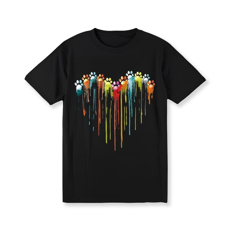 Plus Size Casual Heart Print Crew Neck Short Sleeve - Adult & Kids T-Shirts, Sweatshirts & Hoodies apparel design preview 1