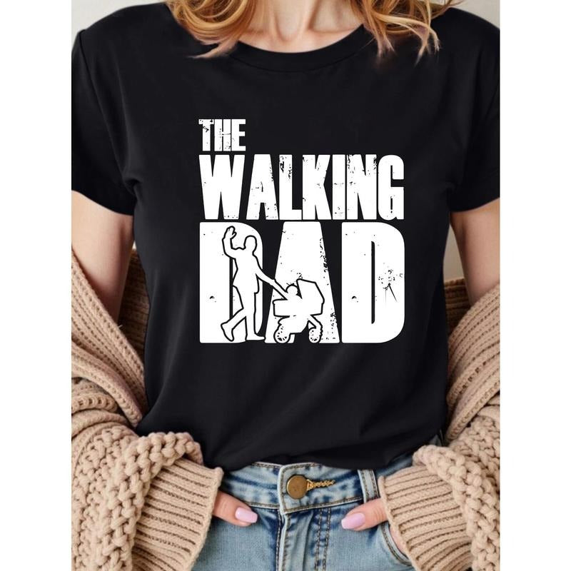 Plus Size Print Distressed WALKING DAD" Father - Adult & Kids T-Shirts, Sweatshirts & Hoodies apparel design preview 1