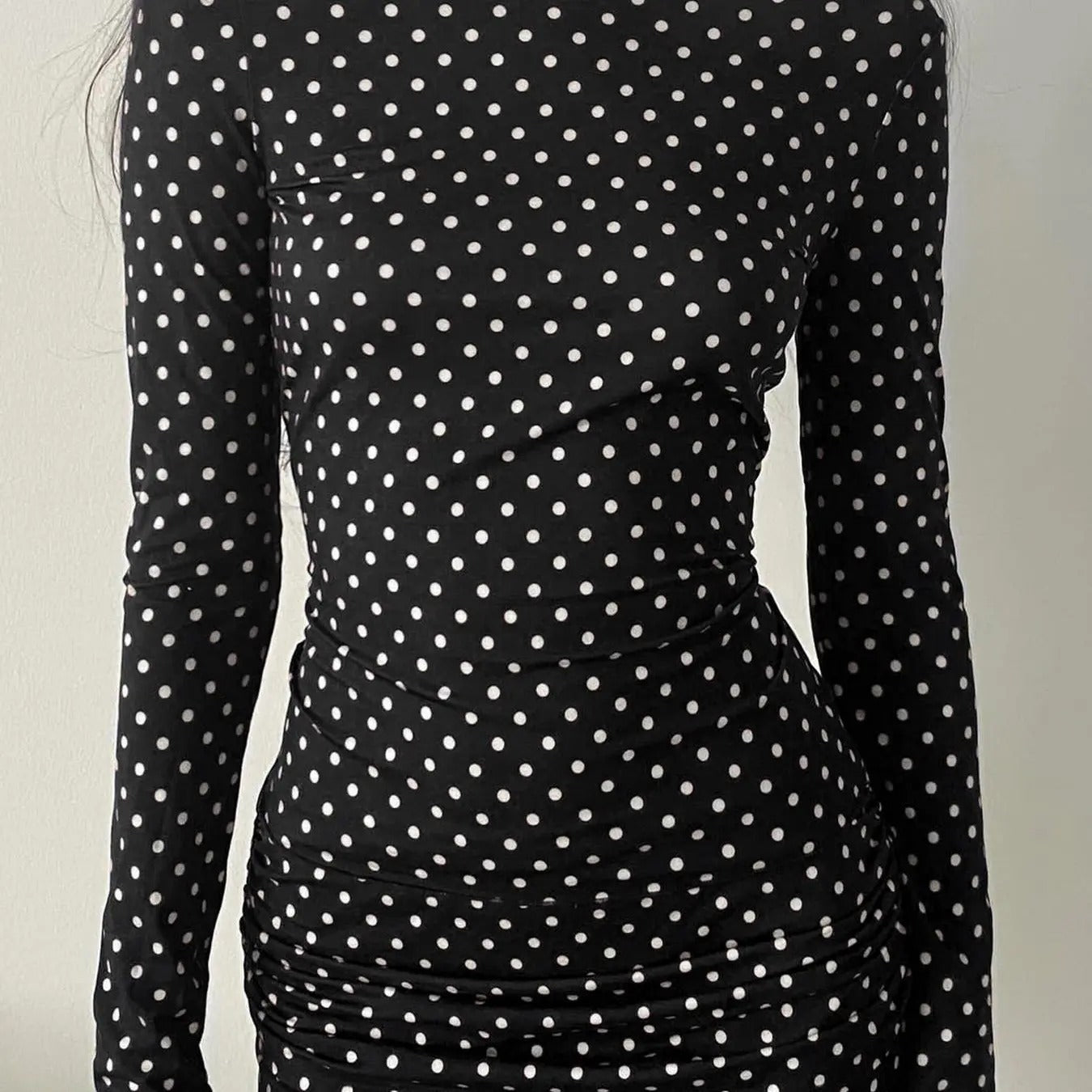 Polka Dot Print Boat Neck Casual Fall Winter Daily - Adult & Kids T-Shirts, Sweatshirts & Hoodies apparel design preview 1