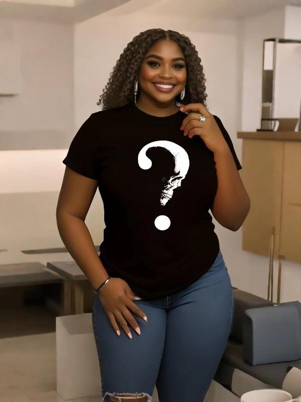 Question Mark Print Round Neck Casual Crew Short - Adult & Kids T-Shirts, Sweatshirts & Hoodies apparel design preview 1