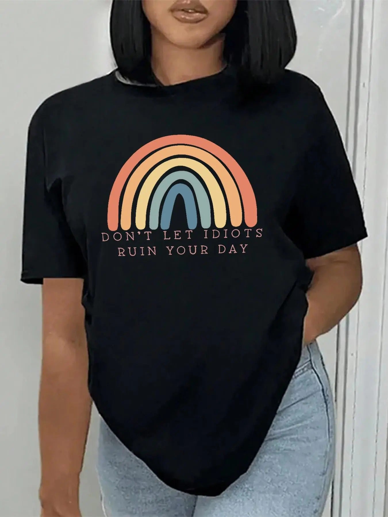 Rainbow Letter Print Round Neck Casual Short Sleeve - Adult & Kids T-Shirts, Sweatshirts & Hoodies apparel design preview 1