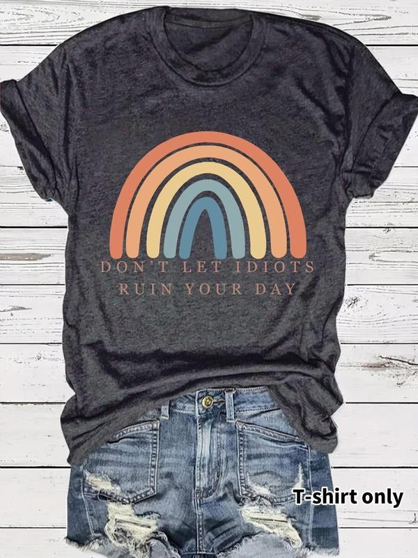 Rainbow Print Round Neck Vintage Casual Short Sleeve - Adult & Kids T-Shirts, Sweatshirts & Hoodies apparel design preview 1
