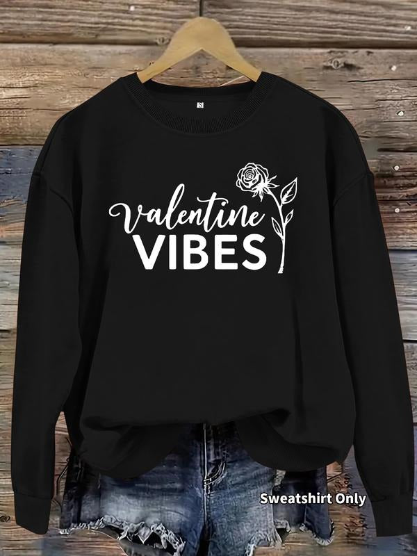 Rose Heart Print Casual Round Neck Soft Fall Winter - Adult & Kids T-Shirts, Sweatshirts & Hoodies apparel design preview 1