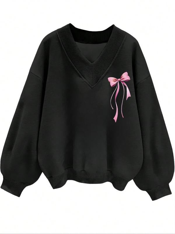 Sexy V Neck Butterfly Print Casual Comfortable Fall - Adult & Kids T-Shirts, Sweatshirts & Hoodies apparel design preview 1