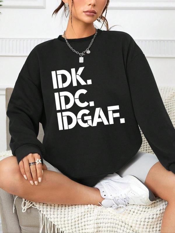 Slogan Drop Shoulder Without Necklace Casual Crew - Adult & Kids T-Shirts, Sweatshirts & Hoodies apparel design preview 1