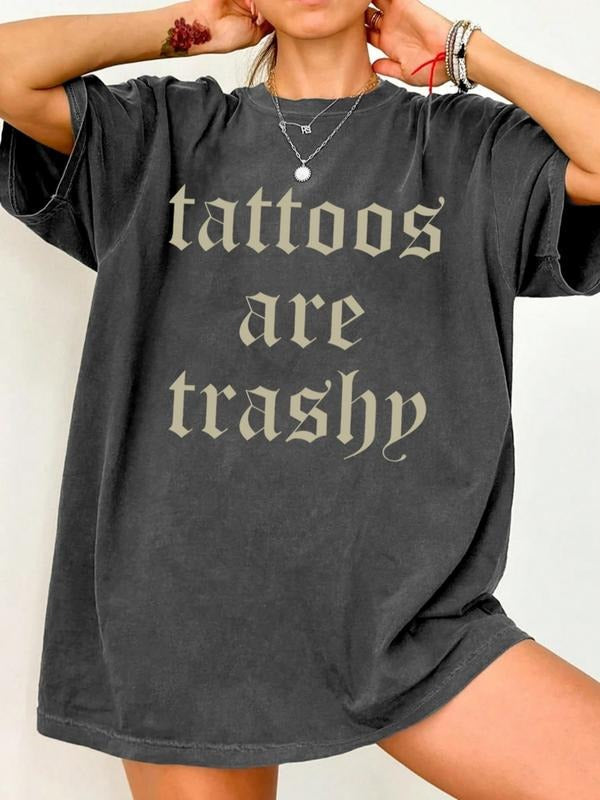 Slogan Print Round Neck Short Sleeve Casual Daily - Adult & Kids T-Shirts, Sweatshirts & Hoodies apparel design preview 1