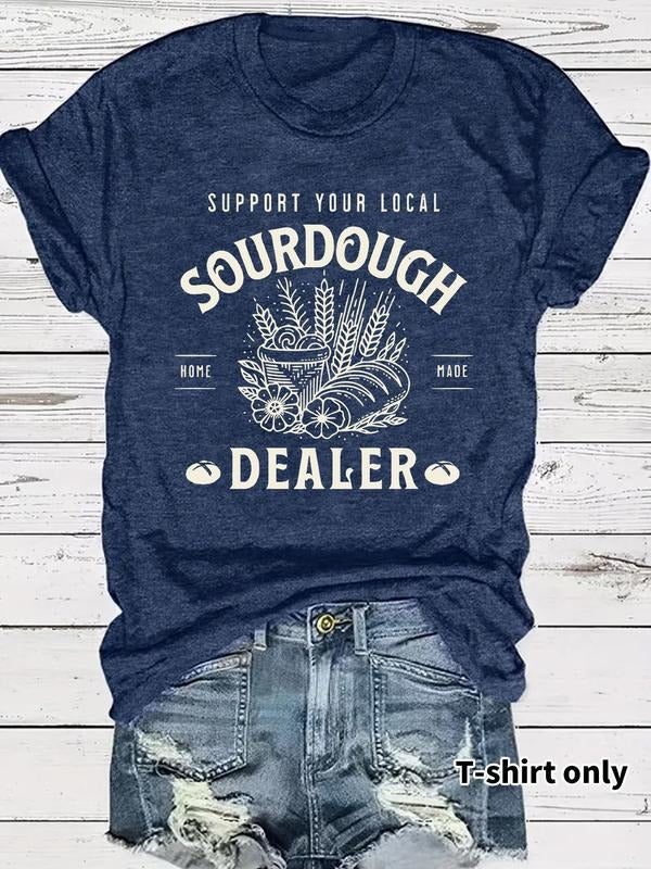 Sourdough Dealer Print Round Neck Casual Short Sleeve - Adult & Kids T-Shirts, Sweatshirts & Hoodies apparel design preview 1