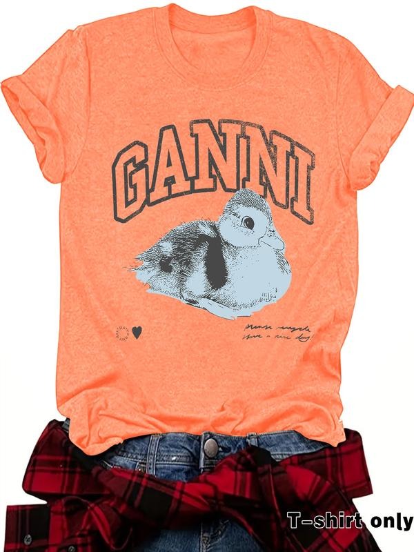Summer Casual Vintage Duck Print Round Neck Short - Adult & Kids T-Shirts, Sweatshirts & Hoodies apparel design preview 1