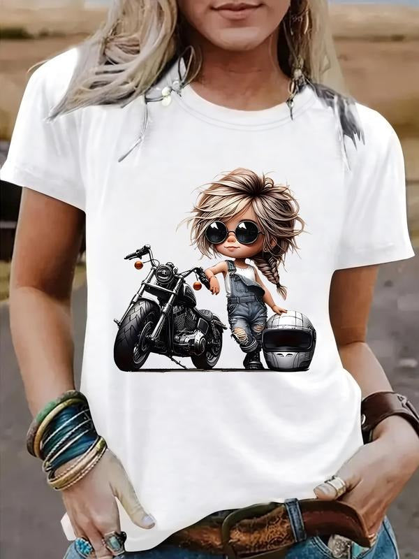 Summer Casual Fitted Short Sleeve Cartoon Motorcycle - Adult & Kids T-Shirts, Sweatshirts & Hoodies apparel design preview 1
