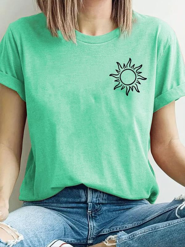 Sun Print Round Neck Vintage Casual Short Sleeve - Adult & Kids T-Shirts, Sweatshirts & Hoodies apparel design preview 1