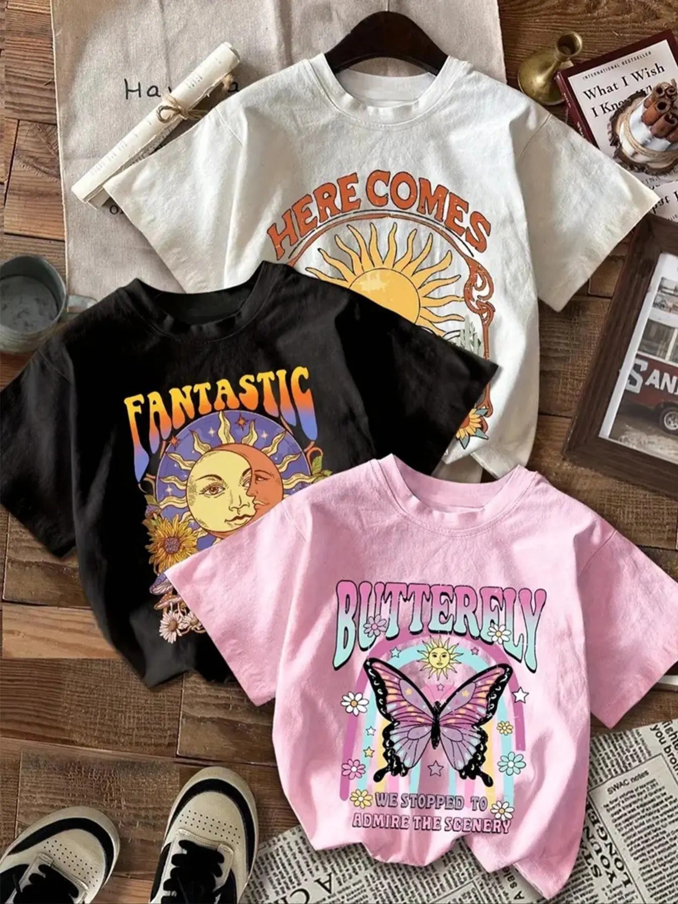 Sun Print Round Neck Casual Short Sleeve Summer - Adult & Kids T-Shirts, Sweatshirts & Hoodies apparel design preview 1