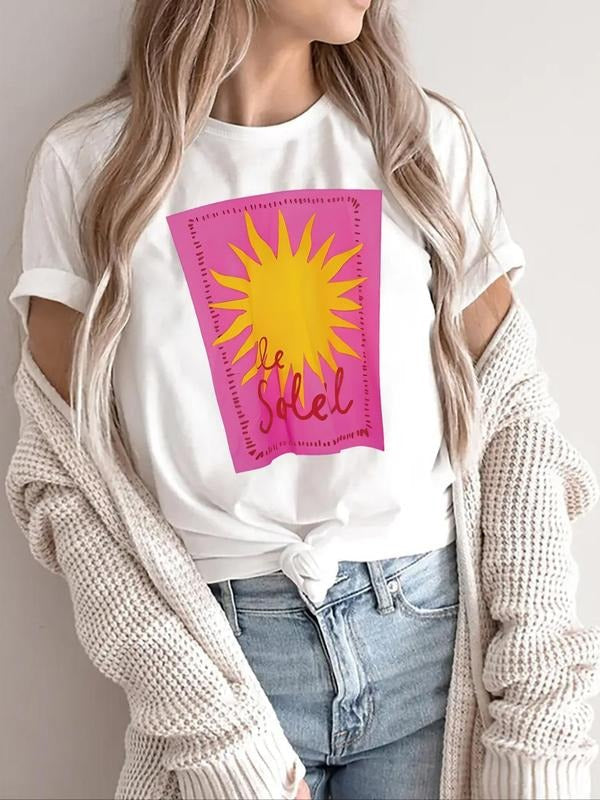 Sun Print Round Neck Casual Short Sleeve Daily Summer - Adult & Kids T-Shirts, Sweatshirts & Hoodies apparel design preview 1