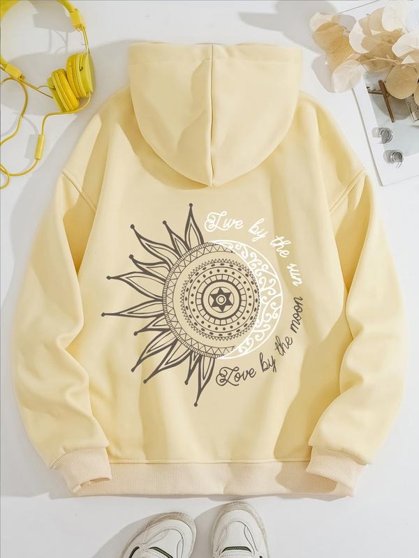 Sun Moon Pattern Hooded Casual Landscape Print Top - Adult & Kids T-Shirts, Sweatshirts & Hoodies apparel design preview 1