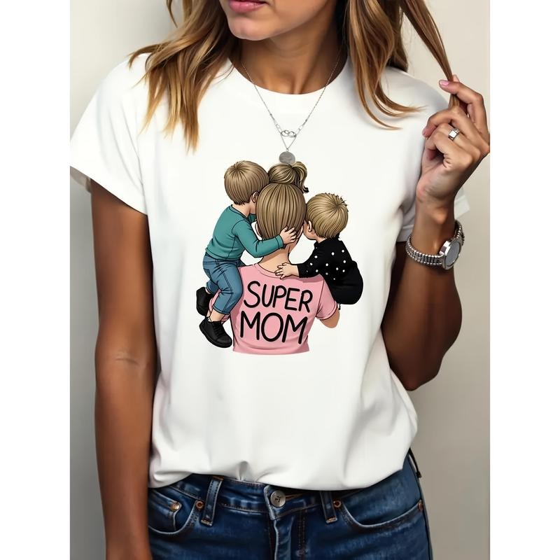 Super Mom 100% Casual Short Sleeve Hug Print Machine - Adult & Kids T-Shirts, Sweatshirts & Hoodies apparel design preview 1