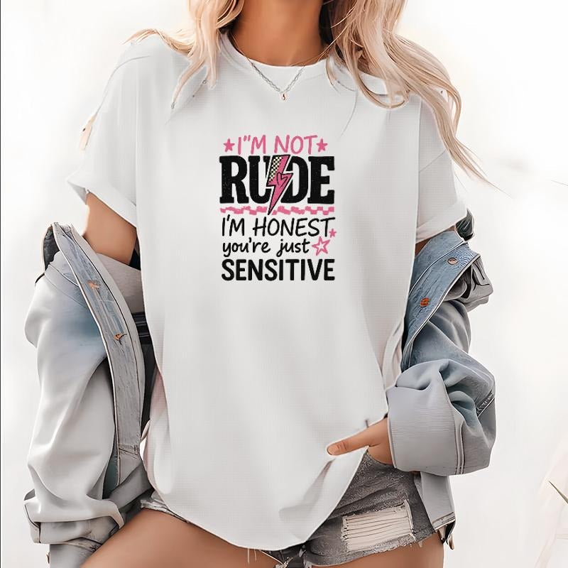 Bold Sassy "I'M NOT RUDE HONEST You'Re Just - Adult & Kids T-Shirts, Sweatshirts & Hoodies apparel design preview 1